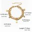 Fashion Steel Color Stainless Steel Diamond Five-pointed Star Double Layer Bracelet