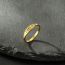 Fashion Steel Color Titanium Steel Hollow Number Ring