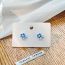 Fashion Blue And White Resin Flower Earrings
