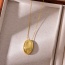 Fashion Silver Copper Oval Pendant Necklace