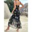 Fashion Color Polyester Printed Lace Maxi Skirt