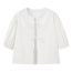 Fashion White Polyester Lace-up Shirt