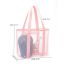 Fashion Transparent Bag Yellow Mesh Large Capacity Storage Bag