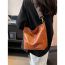 Fashion Khaki Pu Large Capacity Shoulder Bag