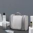 Fashion Grey Pu Waterproof Multi-layer Storage Bag