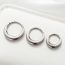 Fashion 12mm Silver Metal Semicircular Piercing Ring (single)