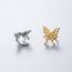 Fashion 5#-gold And White Ear Clip (single) Metal Diamond Butterfly Ear Clips