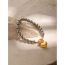 Fashion Gold Silver Stainless Steel Ball Beads Love Bracelet