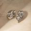 Fashion Silver Stainless Steel Diamond Drop Shape Stud Earrings