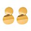 Fashion Gold Stainless Steel Round Earrings