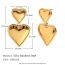 Fashion Glossy Love Heart-shaped Earrings-gold And Steel Stainless Steel Love Earrings