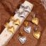 Fashion Glossy Love Heart Shape Earrings-gold Stainless Steel Love Earrings