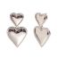 Fashion Glossy Love Heart Shape Earrings-steel On Top And Gold On Bottom Stainless Steel Love Earrings