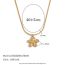 Fashion Thin Snake Chain Flower Pendant Necklace-gold Stainless Steel Flower Necklace
