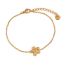 Fashion Thin Snake Chain Flower Bracelet-steel Color Stainless Steel Flower Bracelet