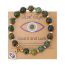 Fashion Flowers And Greens Resin Geometric Beaded Diamond Eyes Bracelet