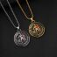 Fashion Ancient Silver Alloy Geometric Medal Necklace