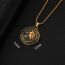 Fashion Ancient Gold Alloy Geometric Medal Necklace