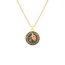 Fashion Ancient Gold Alloy Geometric Medal Necklace
