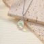 Fashion Ab Color Geometric Diamond Drop Necklace