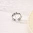 Fashion Silver Alloy Diamond Geometric Open Ring