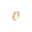 Fashion Rose Gold Alloy Diamond Geometric Open Ring