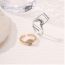 Fashion A Set Of Sun And Moon Rings Alloy Diamond Sun And Moon Open Ring