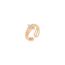 Fashion Gold Alloy Diamond Cross Open Ring