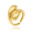 Fashion 5# Gold Plated Copper Geometric Open Ring