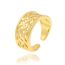 Fashion 5# Gold Plated Geometric Open Ring In Copper