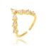 Fashion 7# Gold Plated Copper Geometric Open Ring