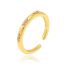 Fashion 9# Gold Plated Copper Geometric Open Ring