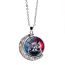 Fashion 7# Alloy Printed Round Moon Necklace