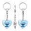 Fashion 12 Alloy Printed Love Double-sided Keychain