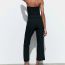 Fashion Black Polyester Bow Hollow Tube Top Jumpsuit