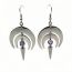 Fashion Silver Titanium Steel Crescent Point Earrings