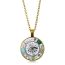 Fashion 3 Alloy Printed Round Necklace