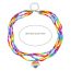 Fashion Steering Wheel Colorful Rice Beaded Geometric Bracelet