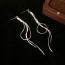 Fashion A Snake Bone Tassel Earring-silver Copper Snake Bone Chain Earrings (single)