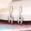 Fashion One Tooth Earring--white Gold Copper Diamond Tooth Hoop Earrings (single)