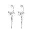 Fashion Ribbon Bow Earrings - Silver Copper Bow Earrings