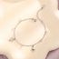 Fashion Zircon Tassel Four Pointed Star Bracelet - White Gold Copper Diamond Star Bracelet