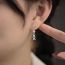 Fashion One Screw Bead Zircon Star Earrings Copper Diamond Star Stud Earrings (single)