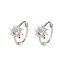 Fashion Blue Diamond Sun Earrings-white Gold Copper Diamond Sun Earrings