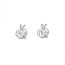 Fashion Pearl Rose Earrings - White Gold Copper Diamond Flower Stud Earrings