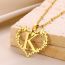 Fashion P Stainless Steel Hollow Love 26 Letter Necklace