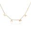 Fashion Gold Stainless Steel Letter Necklace