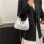 Fashion Silver Pu Bow Flap Crossbody Bag