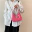 Fashion Pink Pu Bow Flap Crossbody Bag