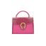 Fashion Rose Pink Glossy Crocodile Pattern Large Capacity Crossbody Bag